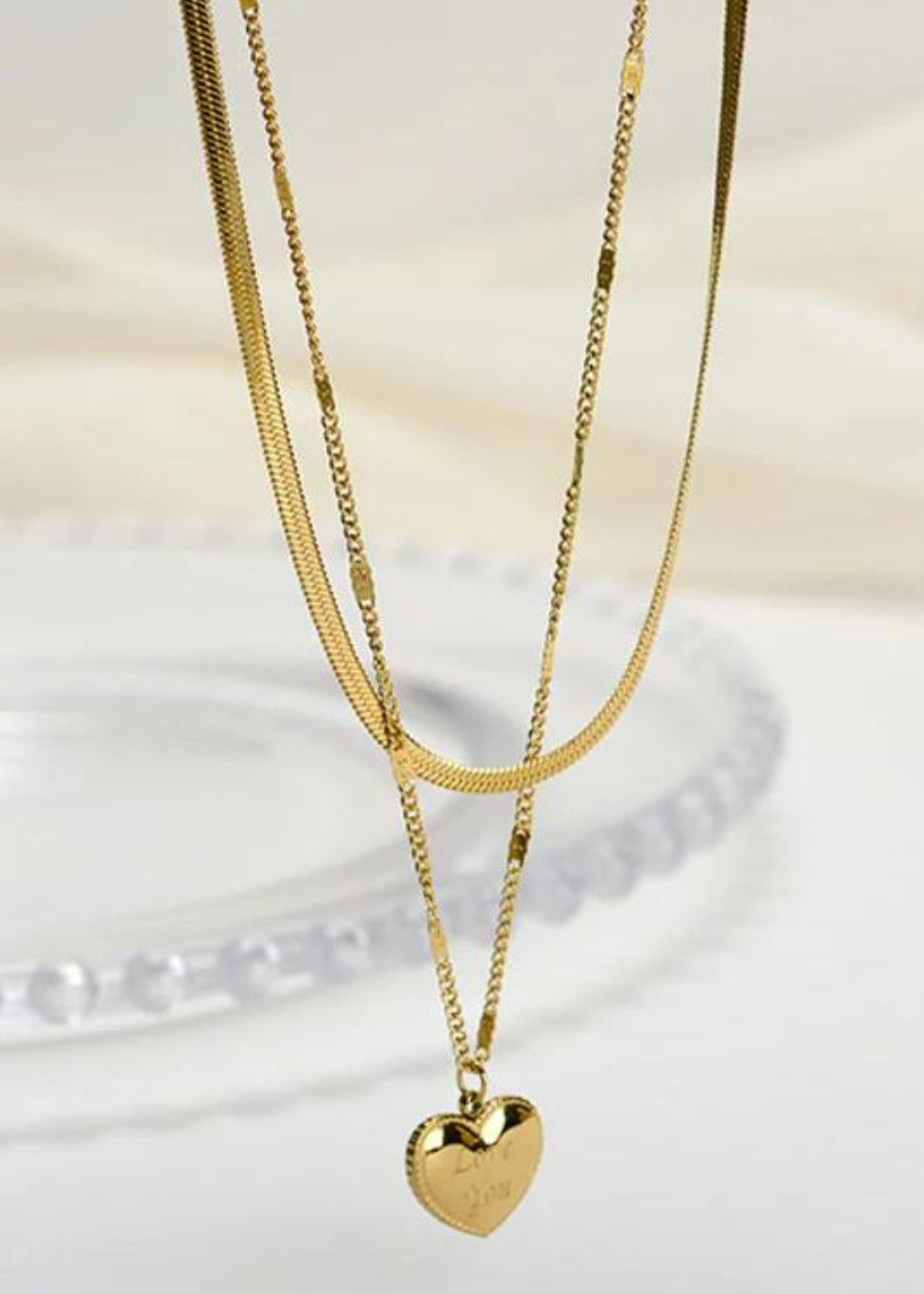 Sofia 18K Gold Plated Love You Layer Necklace