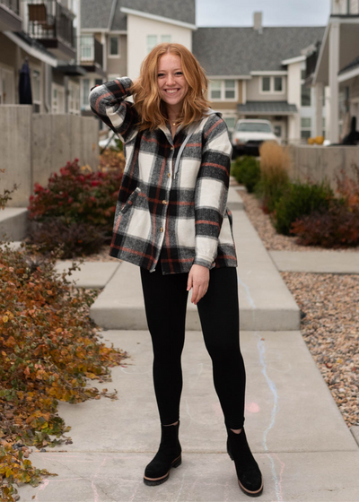 Black plaid shacket