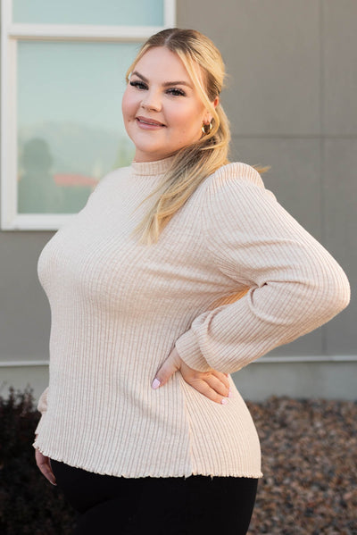 Plus size cream top