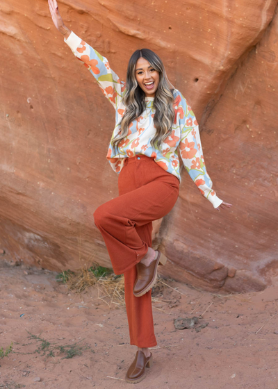 Thalia Multi Floral Sweater
