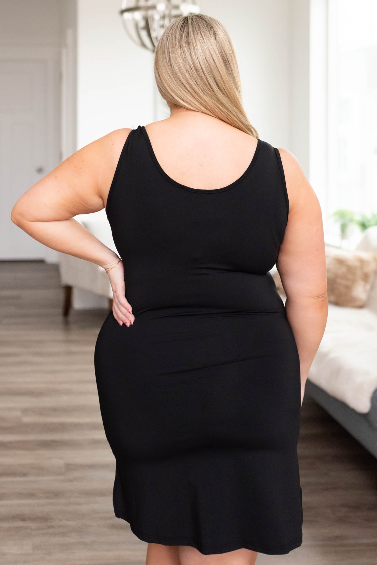 Plus size slipette tank black