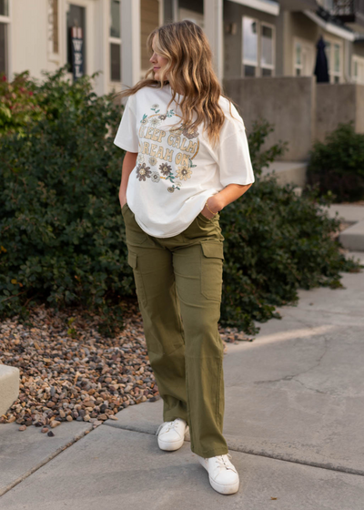 Olive jeans