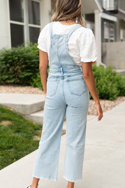Back view of light overalls