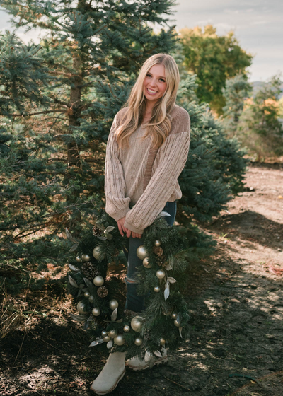 Long sleeve taupe sweater