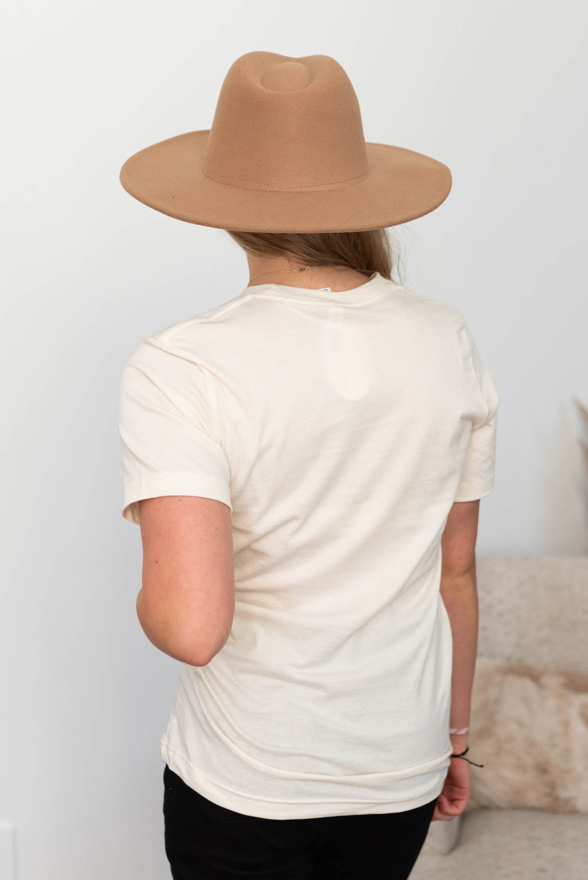 Back view of the Zion Utah ivory tee