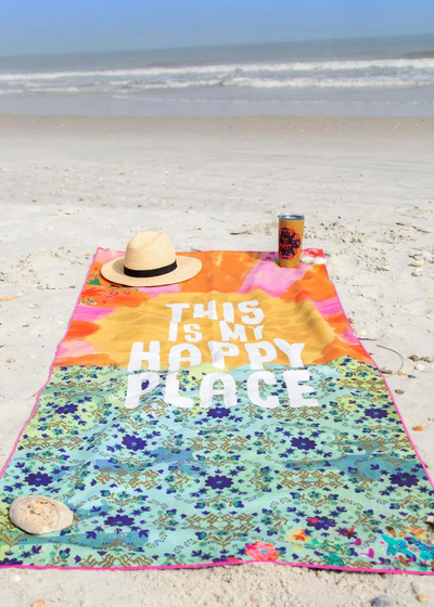Happy Place Beach Towel