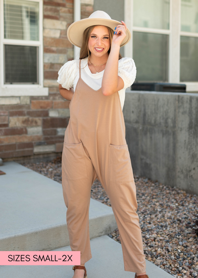 Virginia Taupe Jumpsuit