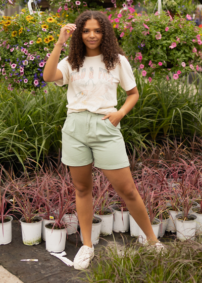 Large sage shorts