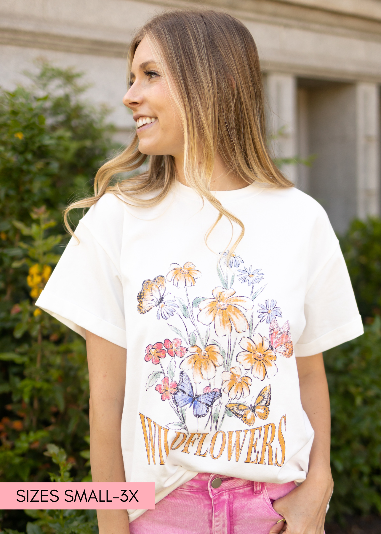 Wildflower white tee