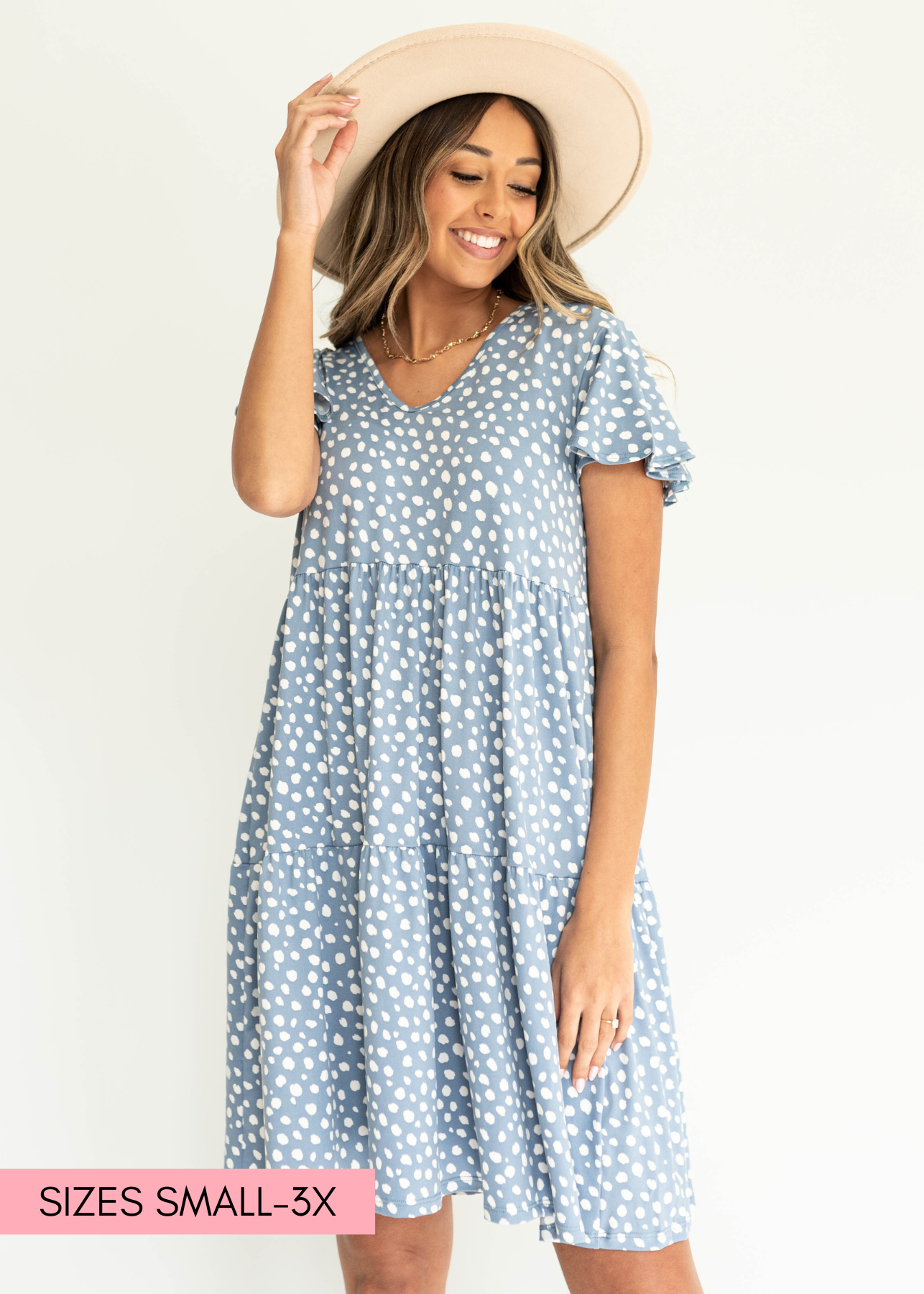 Knee length blue dress