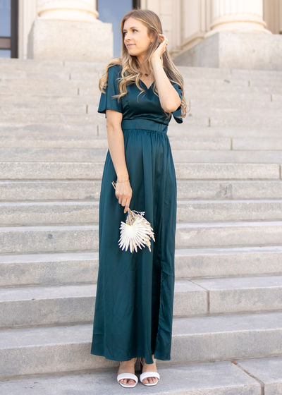 Deep teal dress