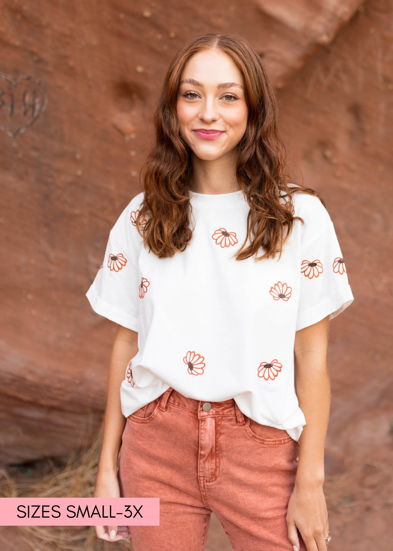 Short sleeve ivory floral top