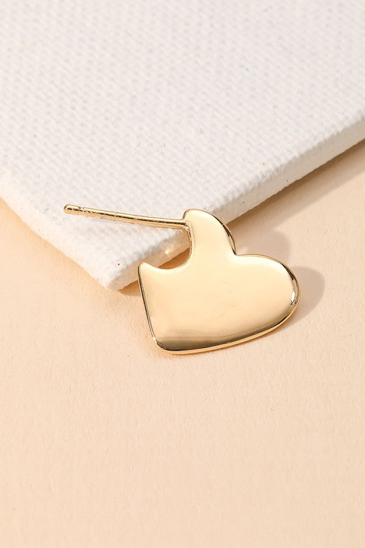 Ariel Mini Gold Heart Earrings