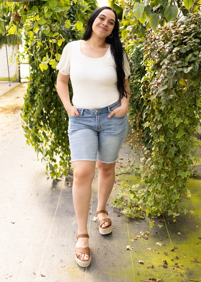 Large ivory bodysuit