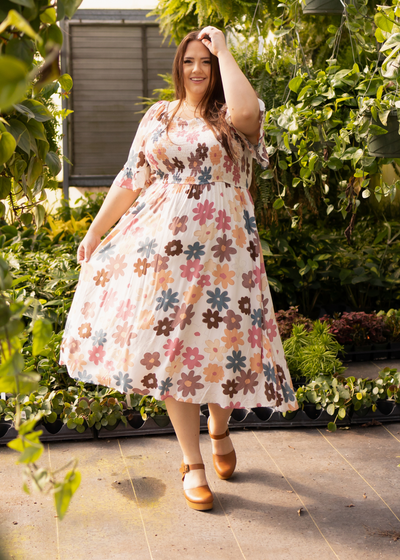 Plus size floral dress