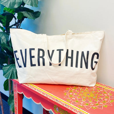 Everything Beige Canvas Tote
