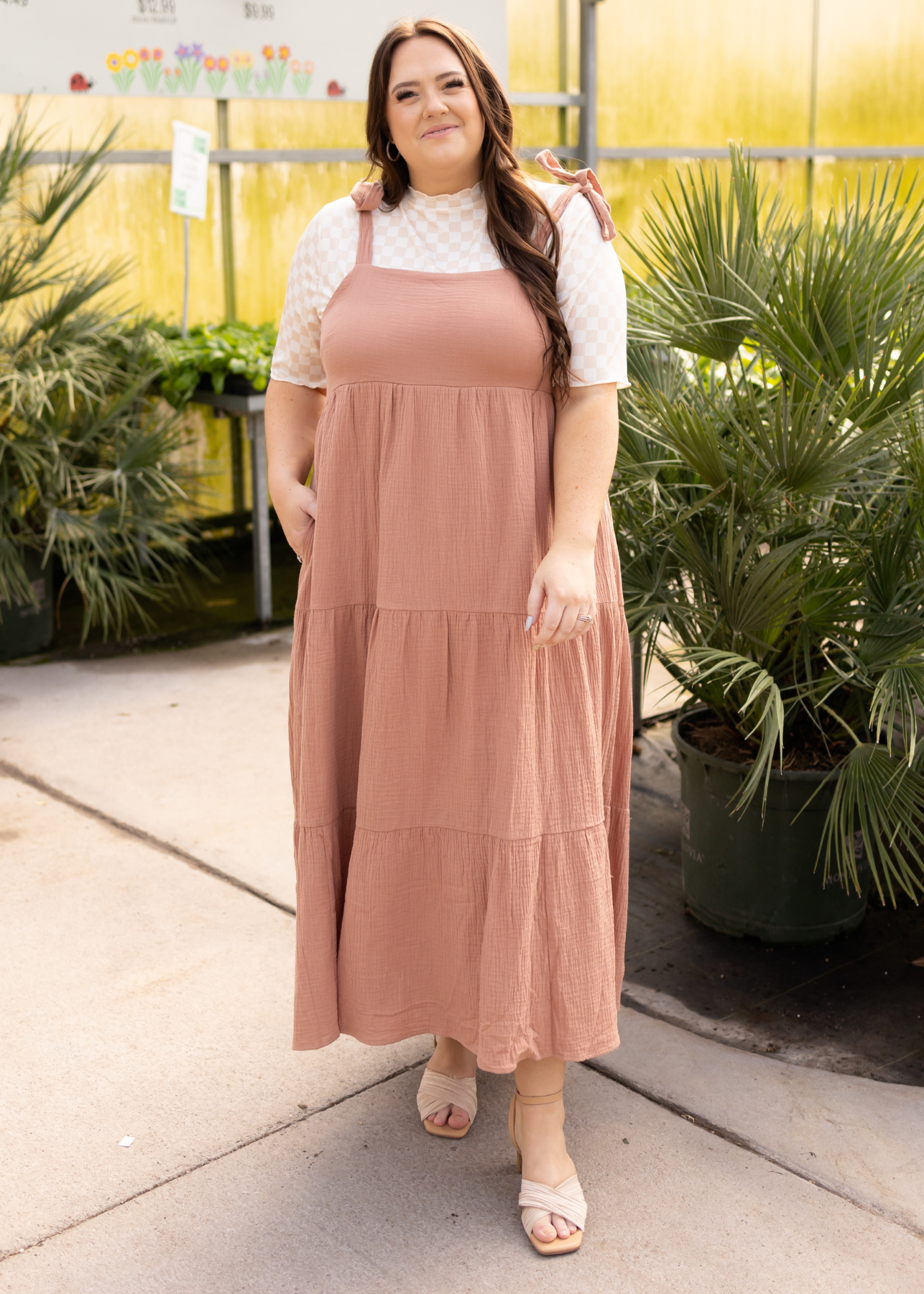 Plus size clay jumper dress