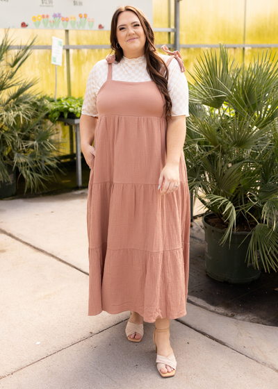 Plus size clay jumper dress