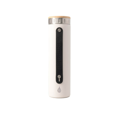 Matte White Water Bottle with Silicone Strap