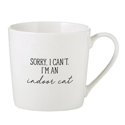 Indoor Cat White Cafe Mug