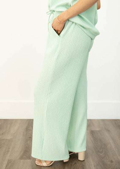 Side view of sage pants