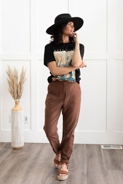 Caffe pants with pockets