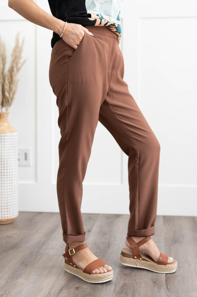 Side view of caffe pants