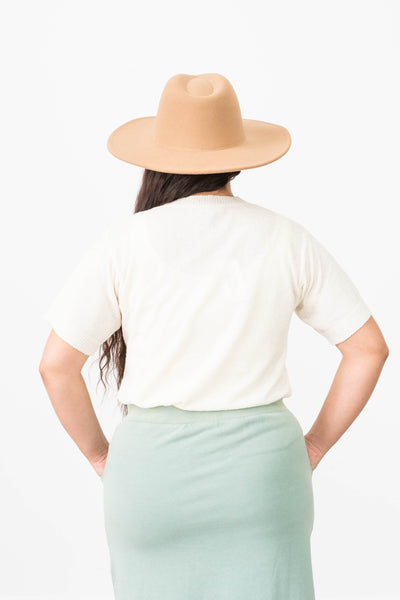 Ansley White Knit Top