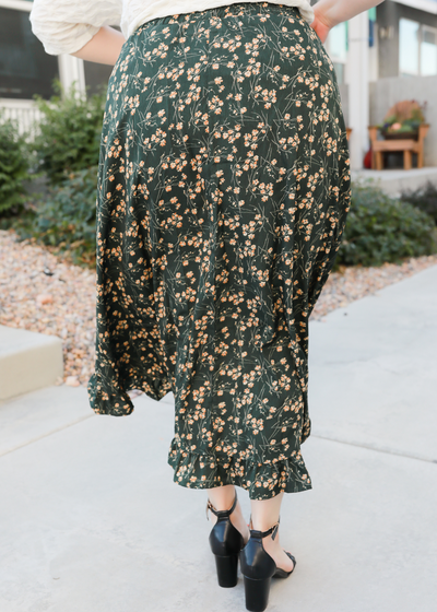 Astra Teal Floral Skirt