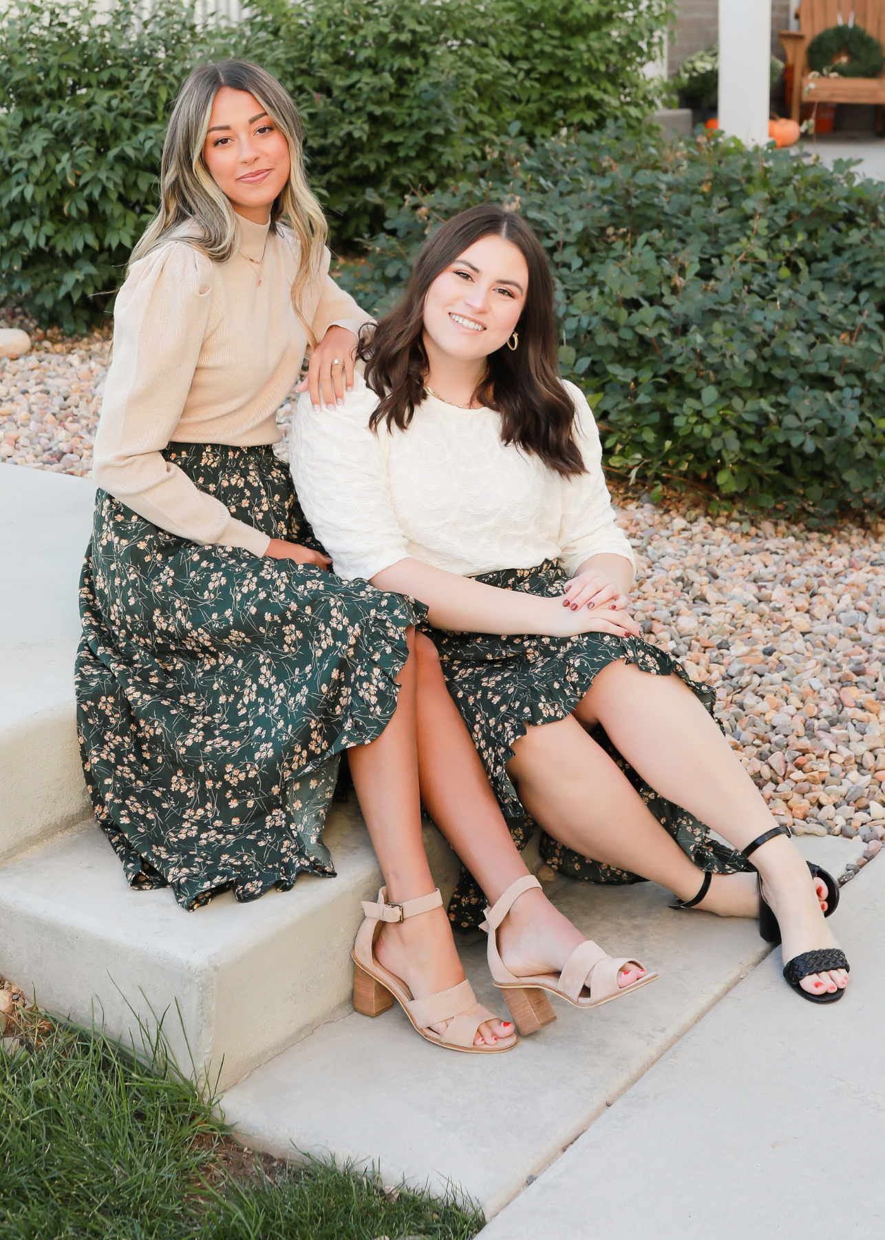 Astra Teal Floral Skirt