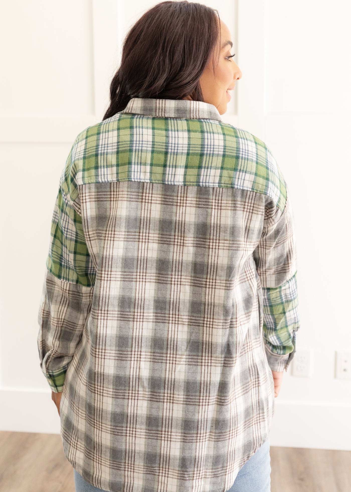 Briana Green Plaid Shacket