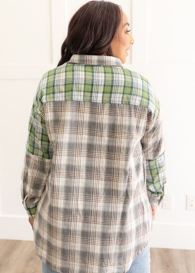 Briana Green Plaid Shacket