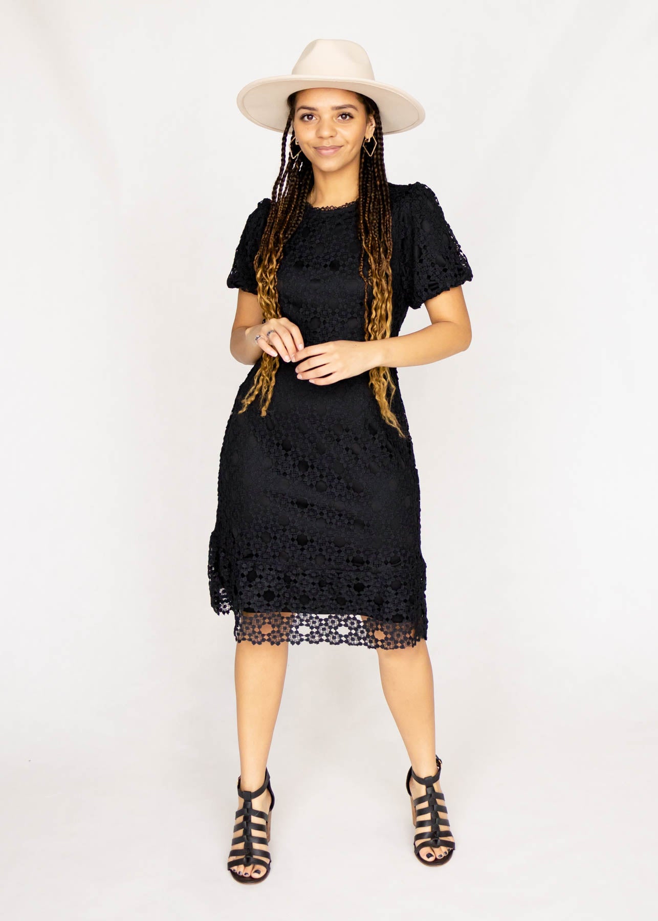 Black lace dress