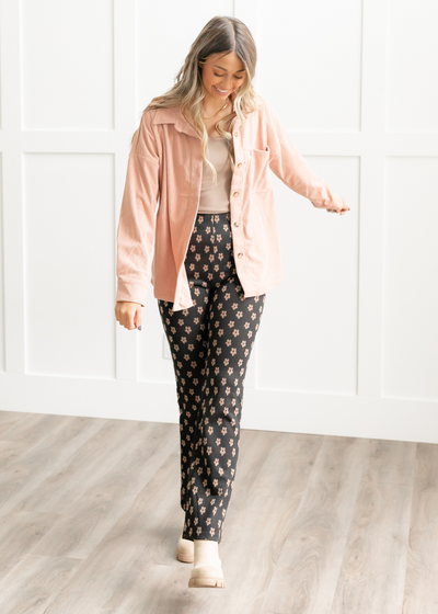 Caddie Black Floral Pants