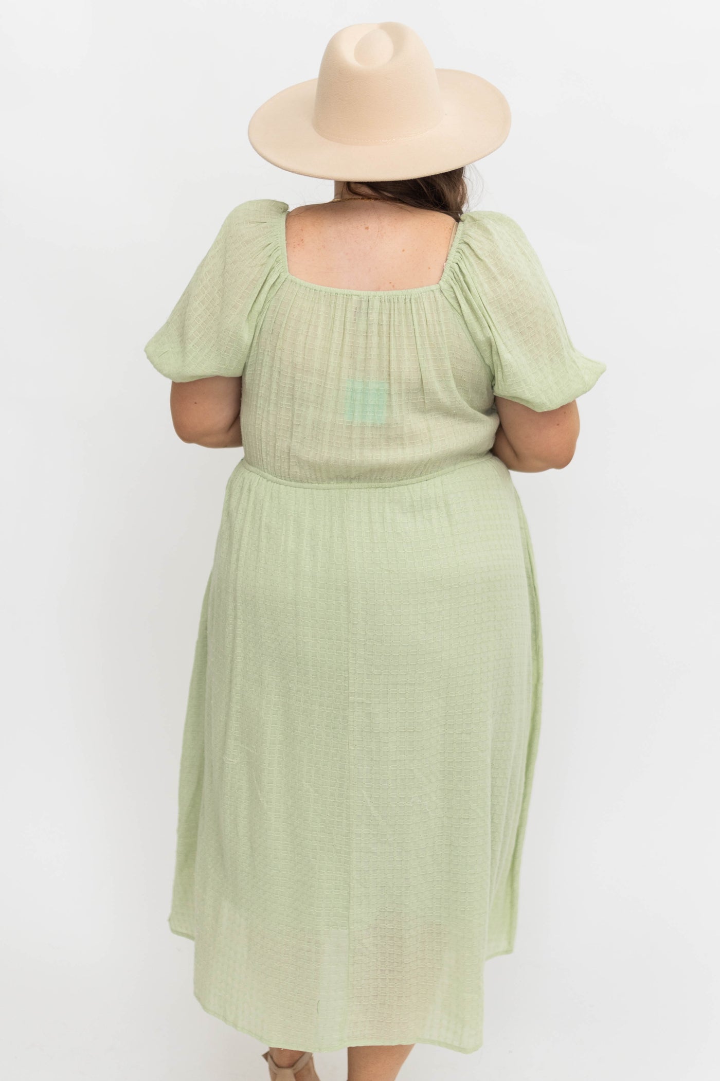 light green plus size dress
