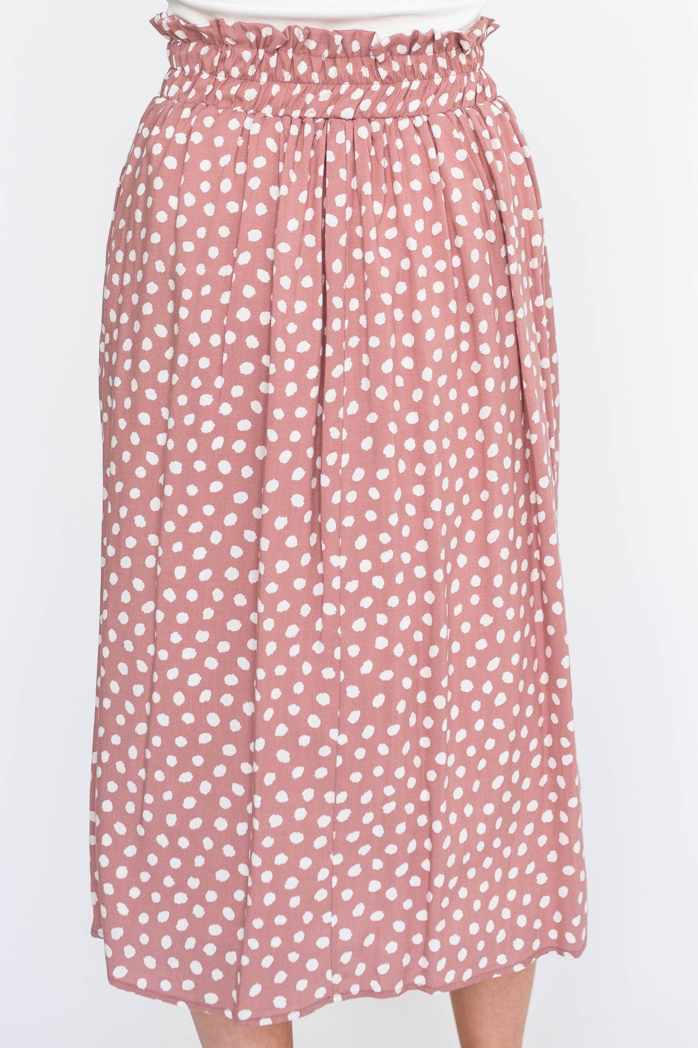 Back view of a rose skirt