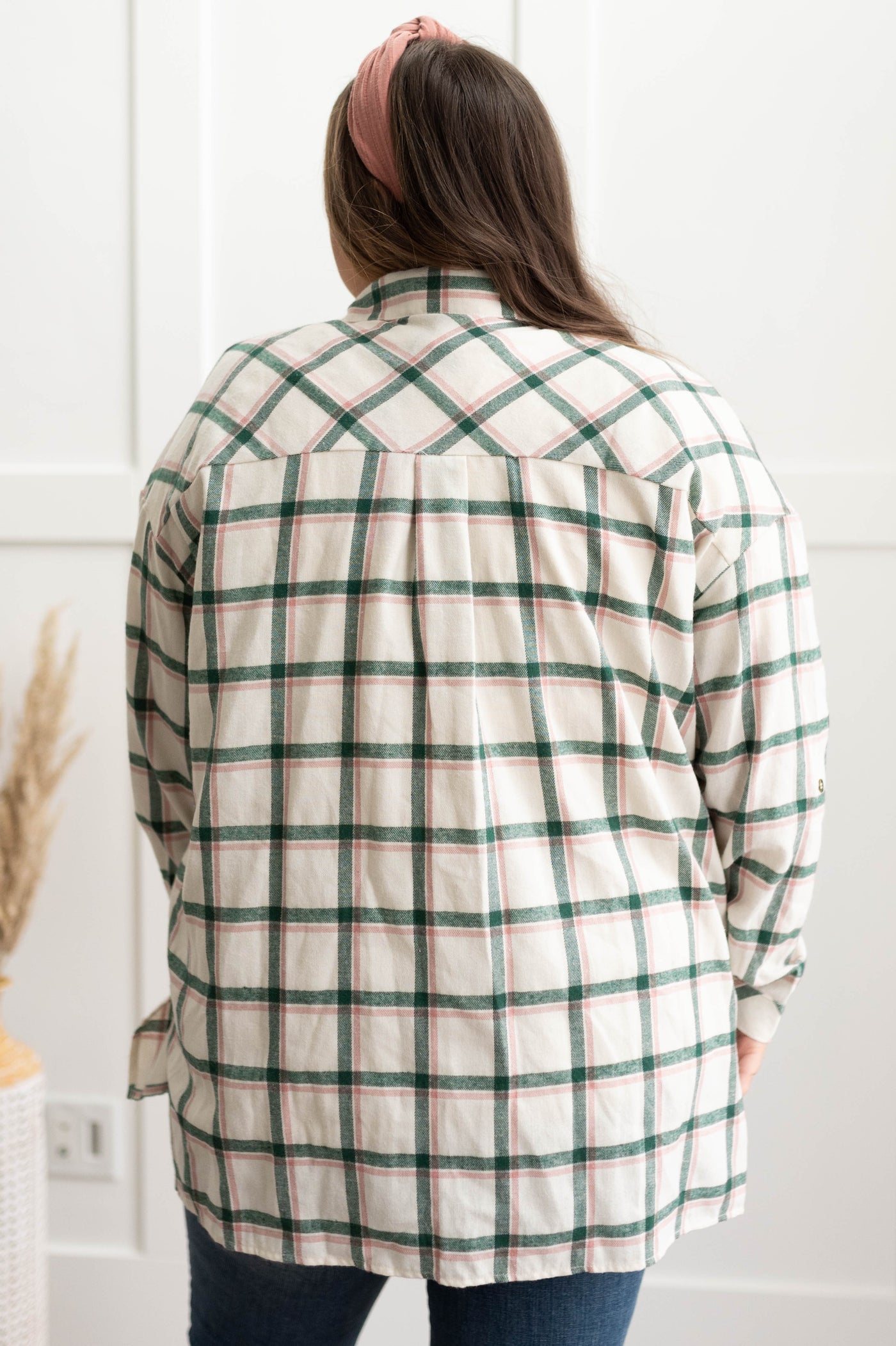 Verity Green Plaid Top