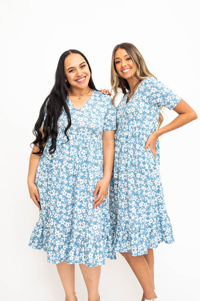 Jules Blue Floral Dress