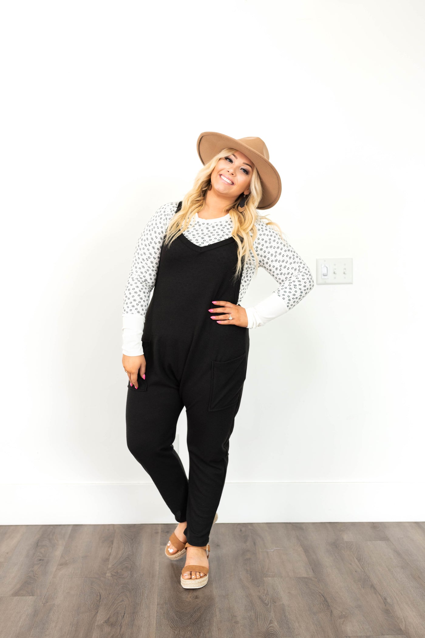 Black jumpsuit with pockets