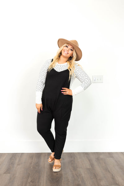 Black jumpsuit with pockets