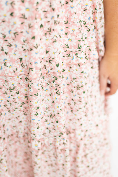 Pink floral dress
