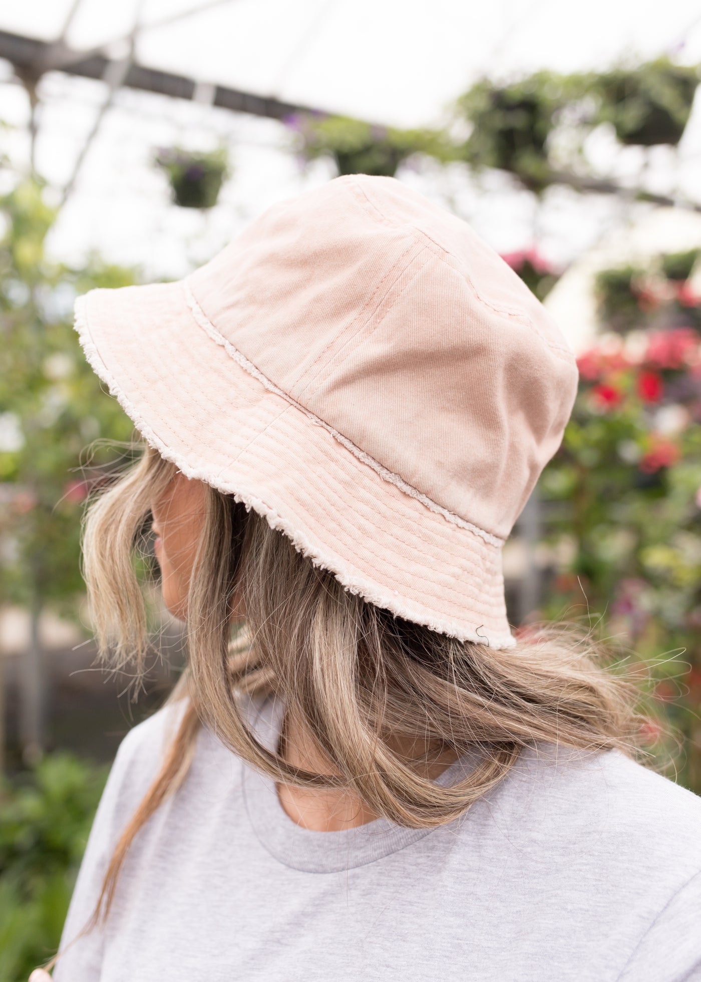Dakota Dusty Pink Distressed Bucket Hat