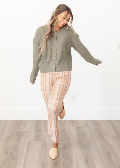 Meridan Camel Plaid Pants