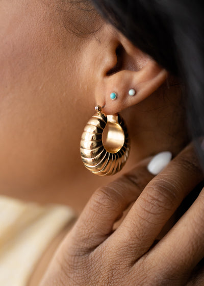 Dia Gold Hoop Earrings