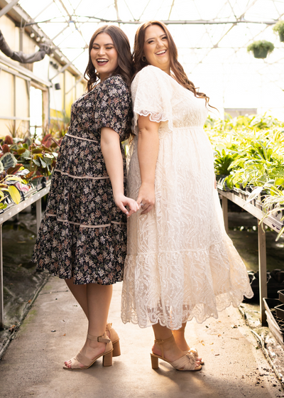 Eliza Black Floral Dress
