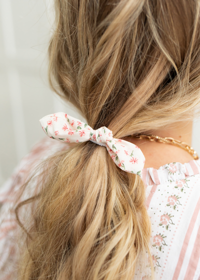 Floral Print Knotted Hair Set