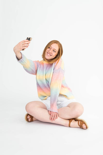 Pastel sweater with long sleeves