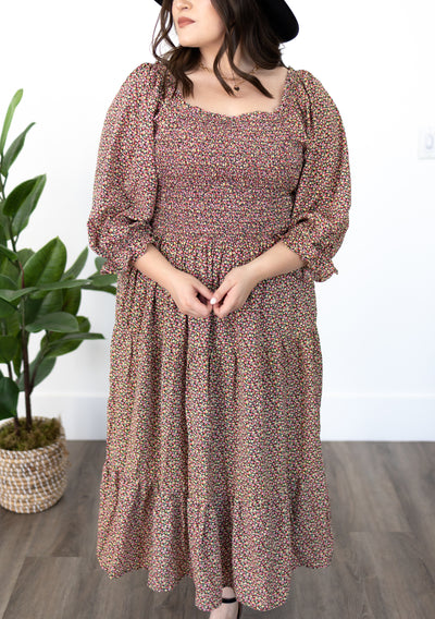 Izara Black Floral Dress
