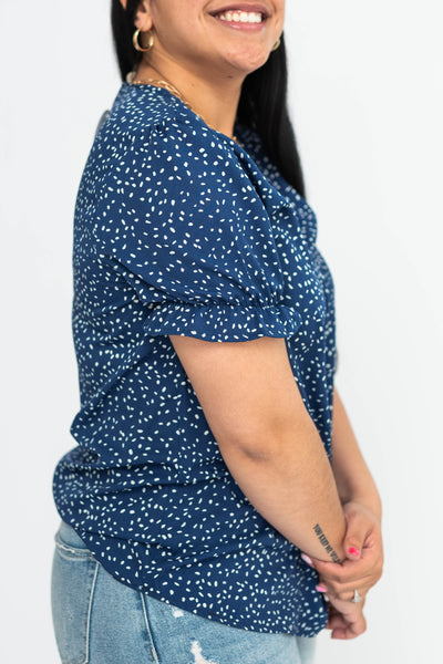 Side view of a large navy top