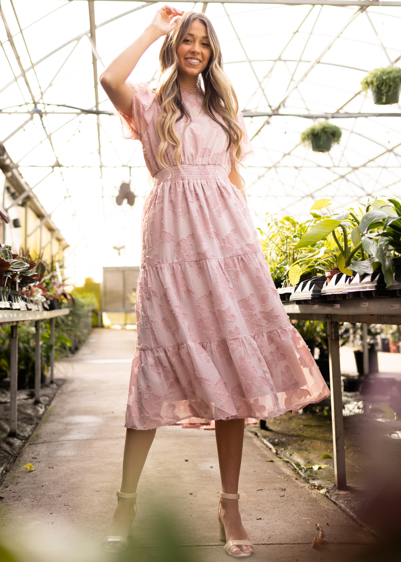 Floral mauve dress
